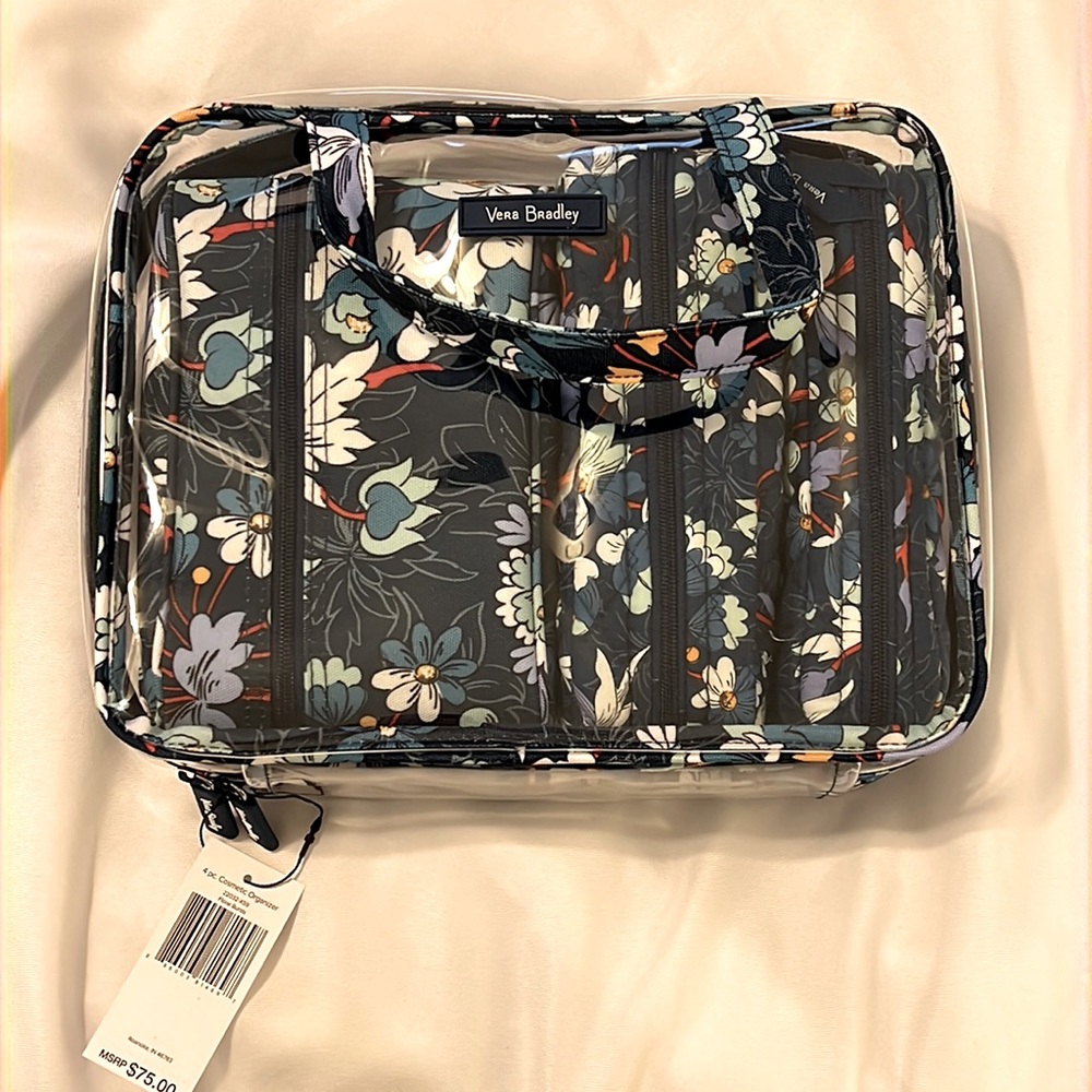 Vera Bradley 4 piece Cosmetic Organizer in Floral Bursts. NWT